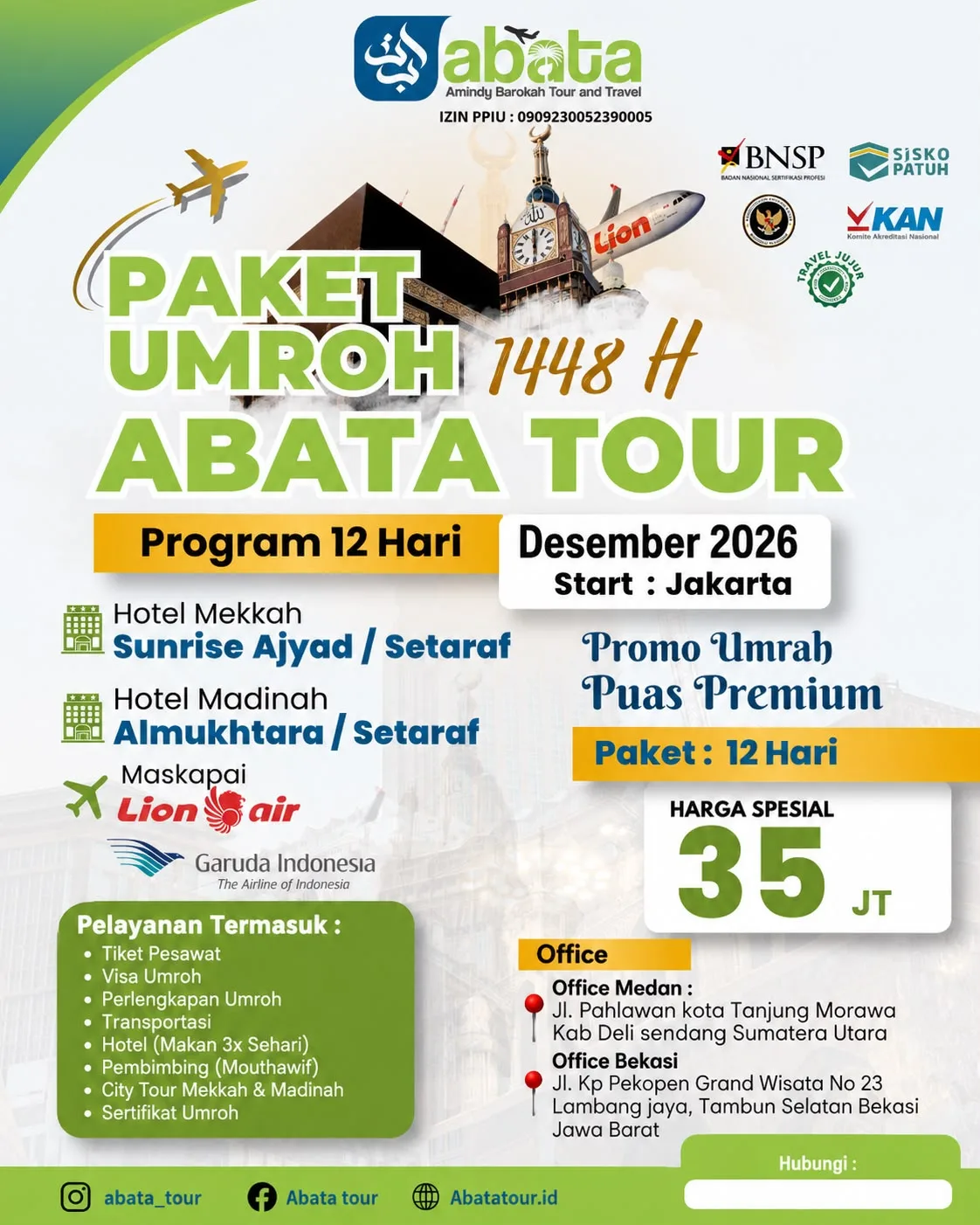 Paket Umroh Desember 2026 Bekasi